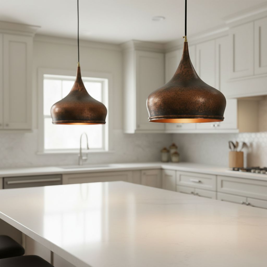 Handmade Hammered Copper Pendant Light, Patina Ceiling Lamp, Rustic Vintage Kitchen Lighting,ndustrial Farmhouse Light,Dome Lamp Shade